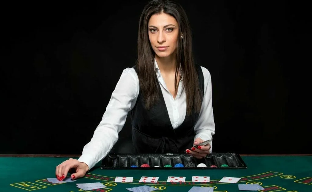 Meja roulette live dengan tampilan roda dan papan angka