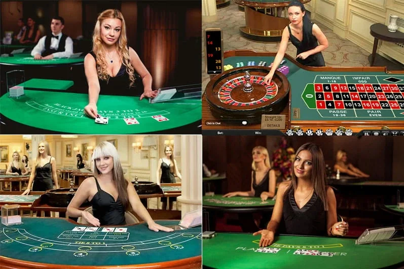 Tampilan permainan kartu dalam suasana kasino live mobile